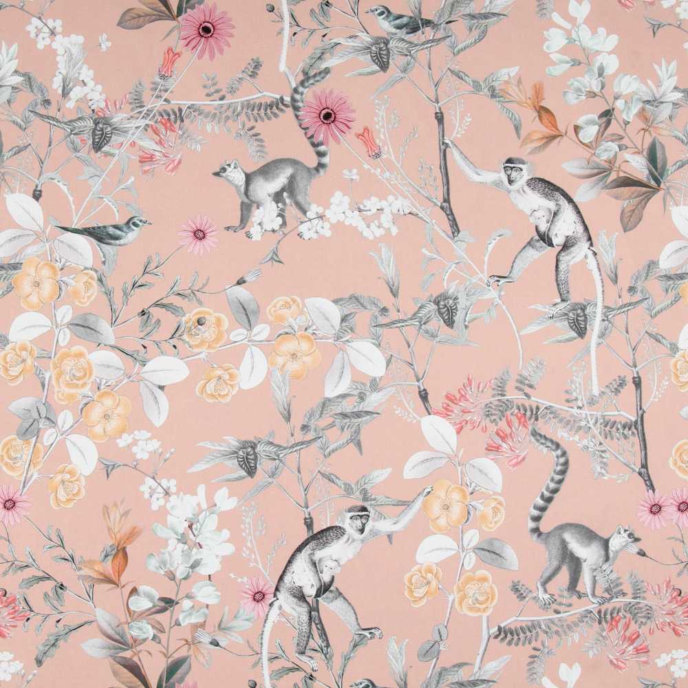 Toile Panama Animaux Saumon - Ribes y Casals