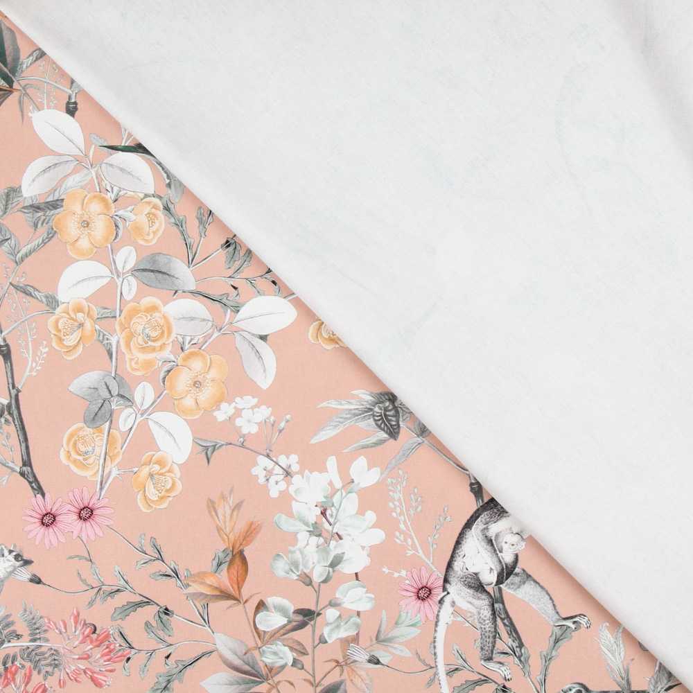 Toile Panama Animaux Saumon - Ribes y Casals