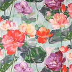Toile Panama Fleurs Turquoise - Ribes y Casals