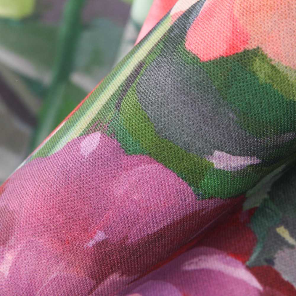 Toile Panama Fleurs Turquoise - Ribes y Casals