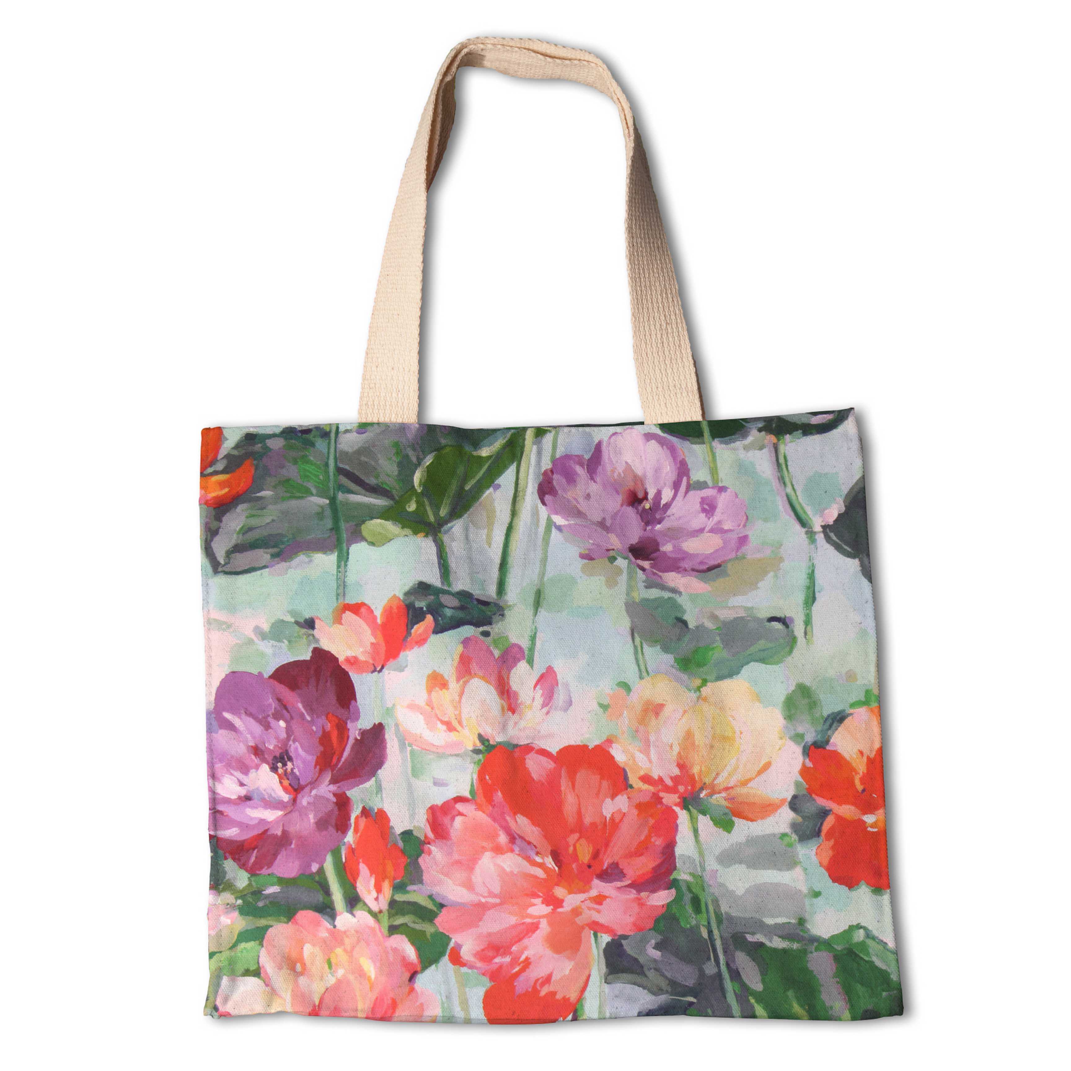 Toile Panama Fleurs Turquoise - Ribes y Casals