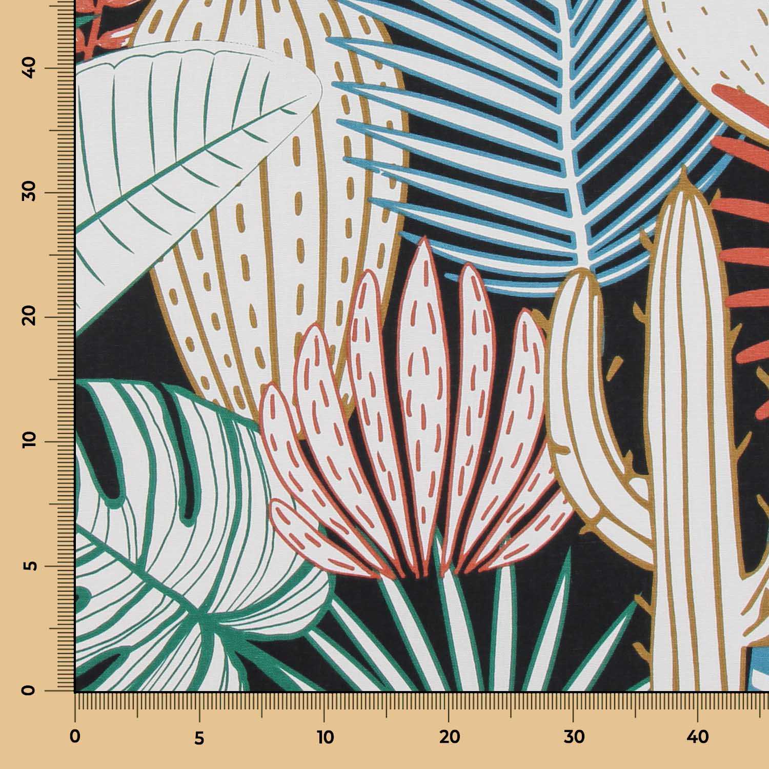 Toile Panama Tropical Noir - Ribes y Casals