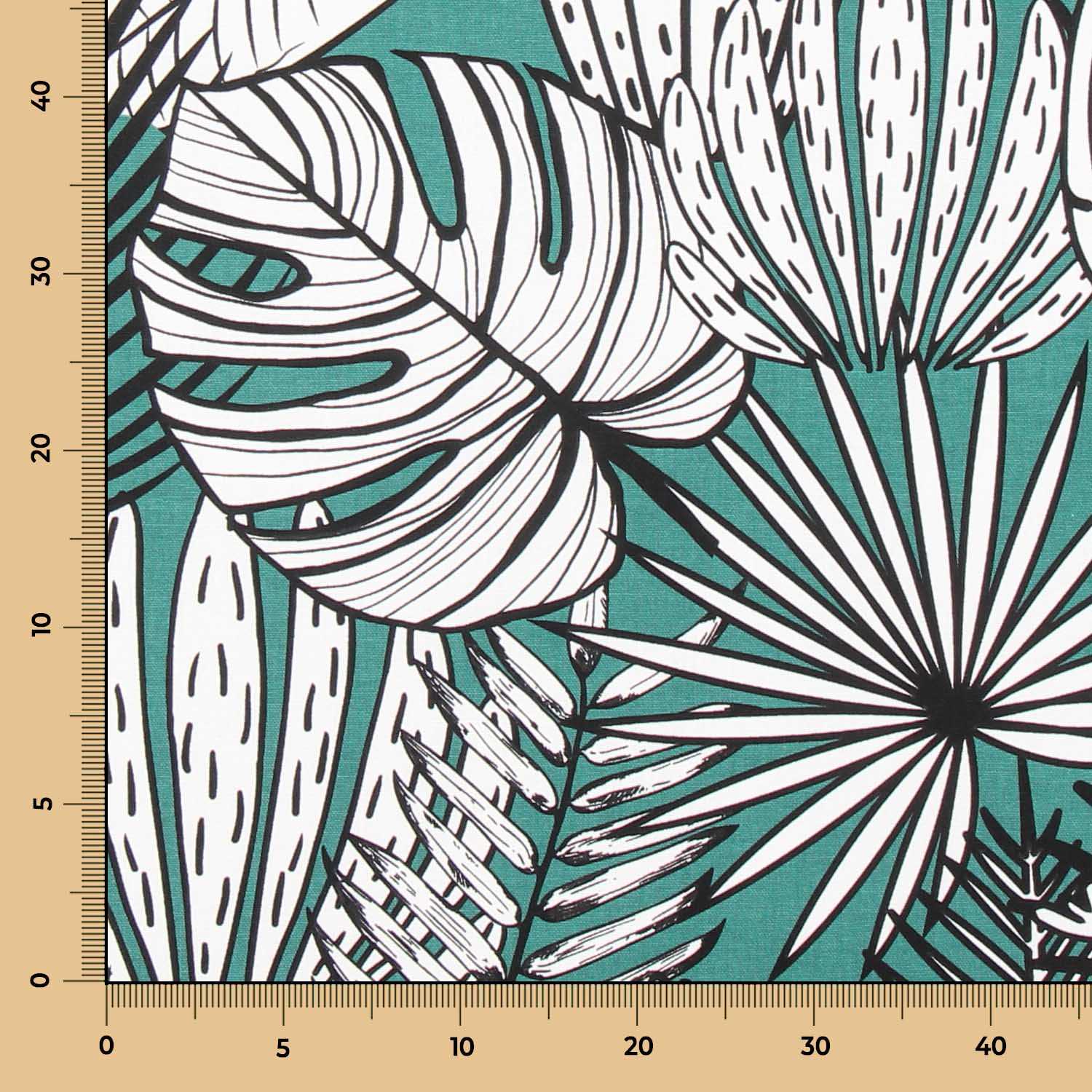 Toile Panama Tropical Vert - Ribes y Casals