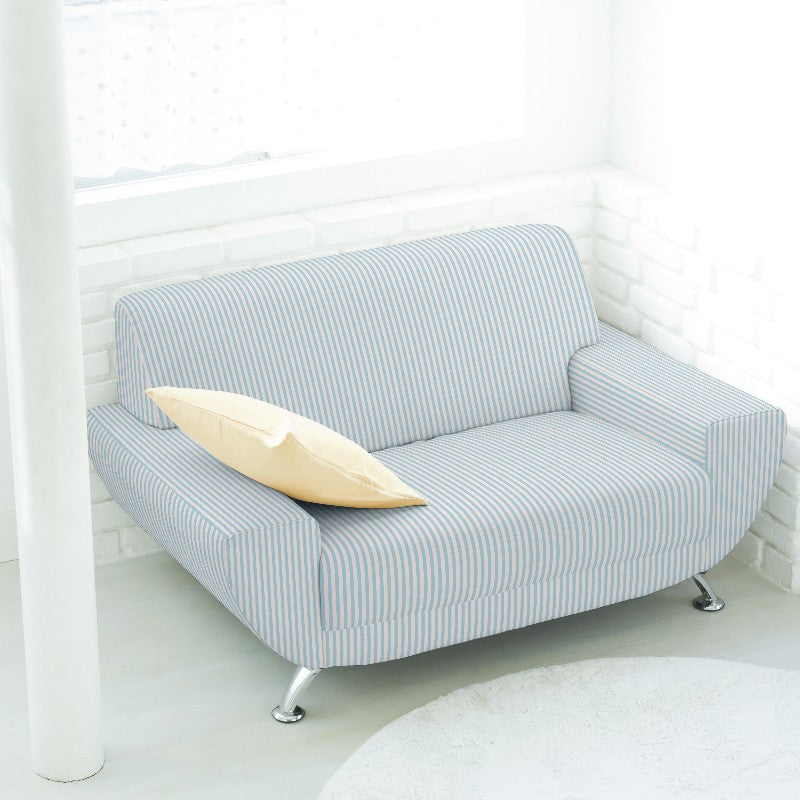 Toile Rayure Fine Turquoise - Ribes y Casals