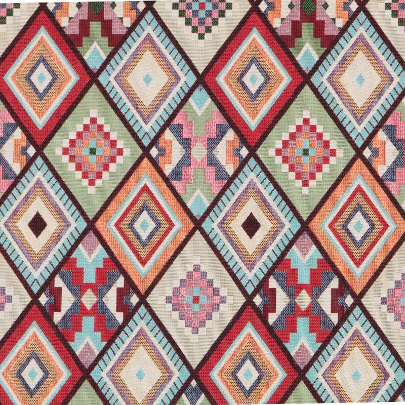 Toile Losange Ethnique Multicolor - Ribes y Casals