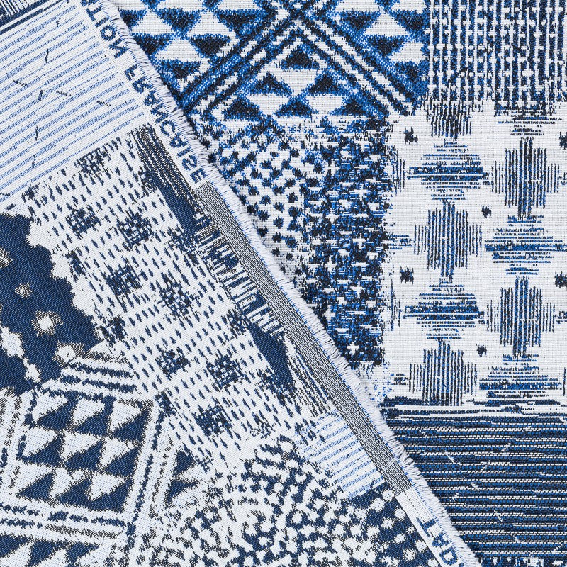 Toile Tapisserie Bloques Bleu - Ribes y Casals