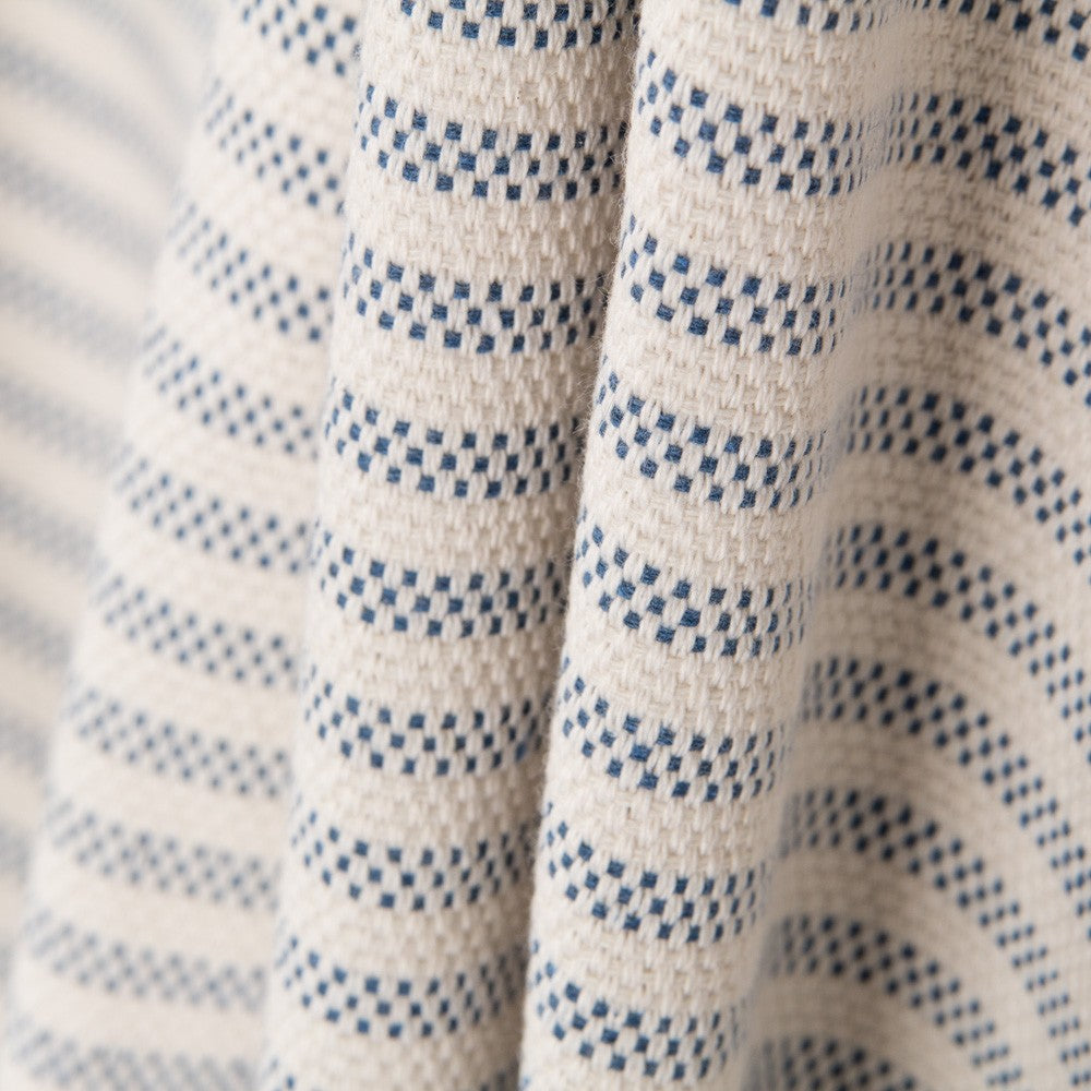 Toile Ameublement Fines Rayures Bleues - Ribes y Casals