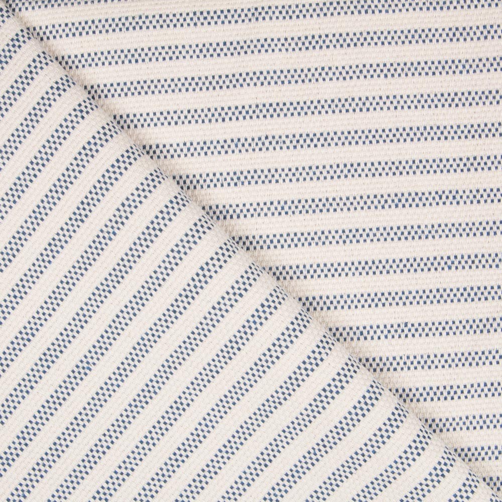 Toile Ameublement Fines Rayures Bleues - Ribes y Casals