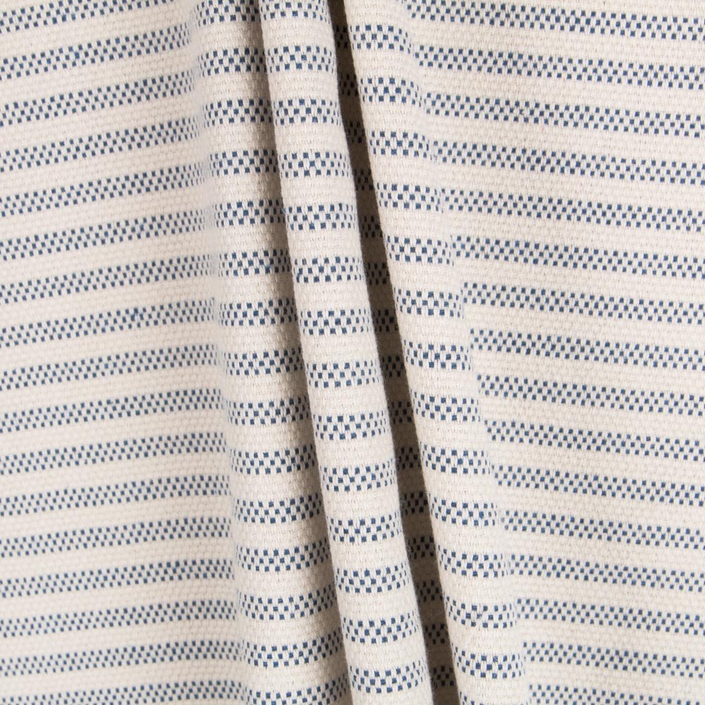 Toile Ameublement Fines Rayures Bleues - Ribes y Casals