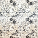 Toile Tissée Horloges Écru - Ribes y Casals
