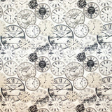 Toile Tissée Horloges Écru - Ribes y Casals