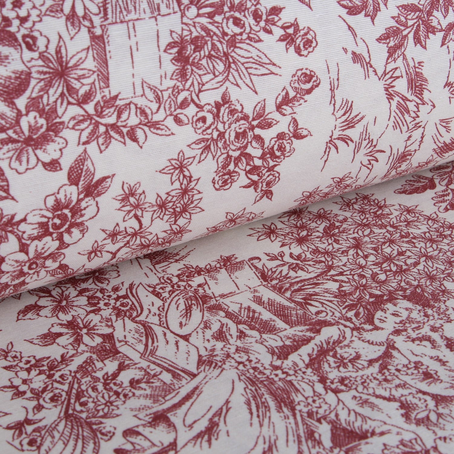 Toile Toile de Jouy Rouge - Ribes y Casals