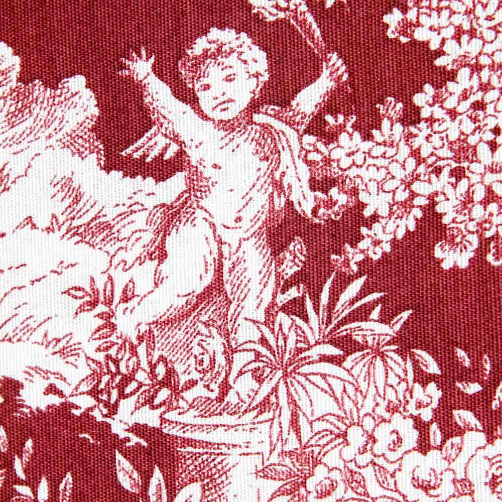Toile Toile Jouy Grenat Fond - Ribes y Casals