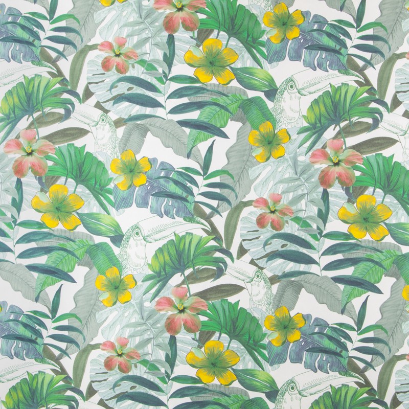 Toile Toucan Tropical Vert - Ribes y Casals