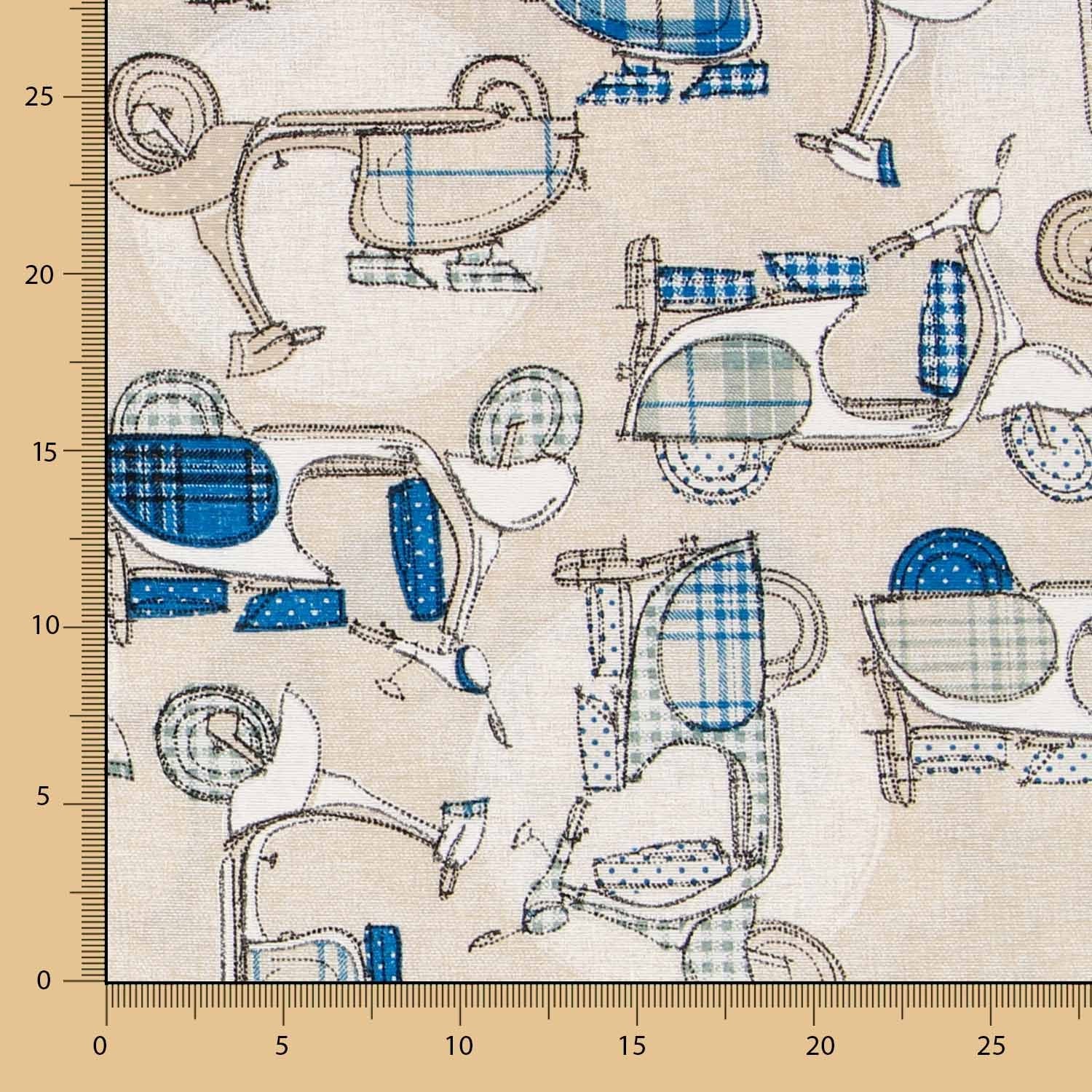 Toile Vespas Beige - Ribes y Casals