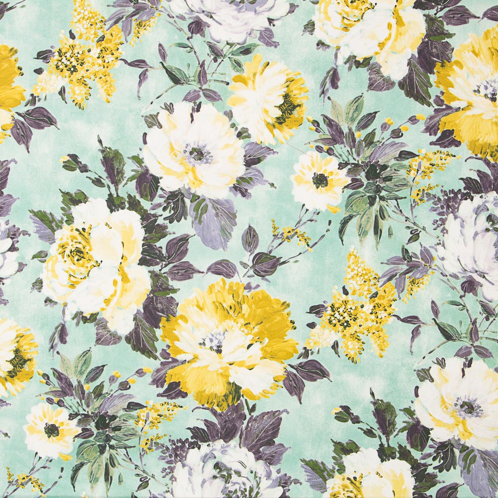 Toile Coton Bio Camélia Vert - Ribes y Casals