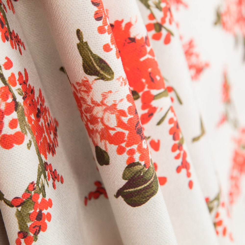 Toile Coton Bio Rosana Rouge - Ribes y Casals