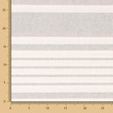 Toile Coton Rayures Gris Clair - Ribes y Casals