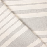 Toile Coton Rayures Gris Clair - Ribes y Casals
