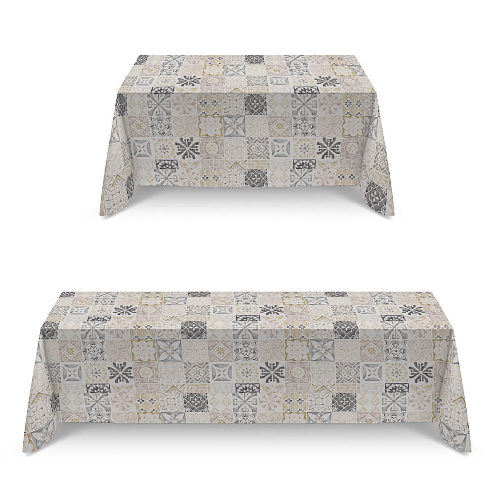 Toile Anti-Taches Carreaux Beige - Ribes y Casals