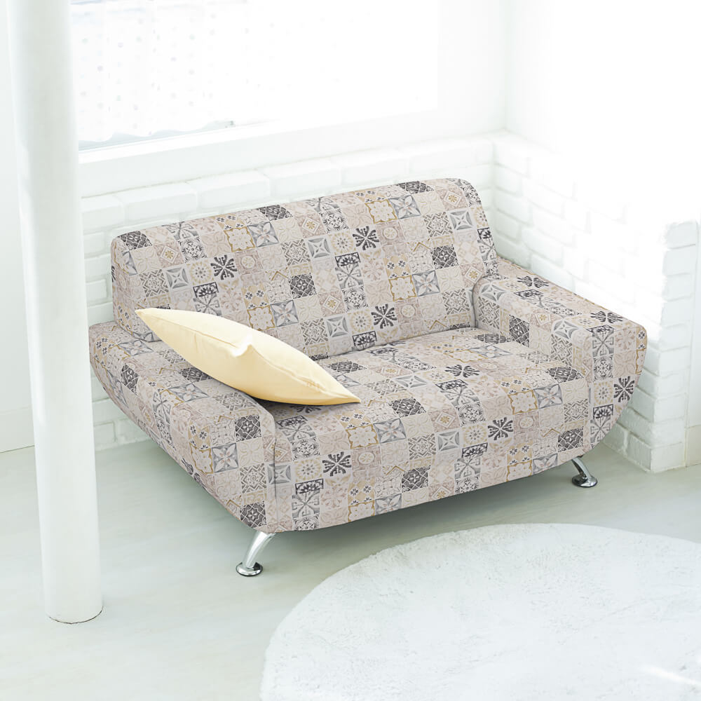Toile Anti-Taches Carreaux Beige - Ribes y Casals