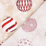 Boules de Noël en toile Ecru - Ribes y Casals