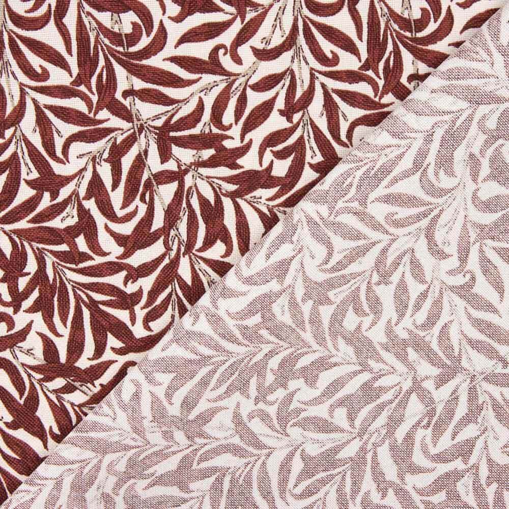 Toile coton tiges bordeaux - Ribes y Casals