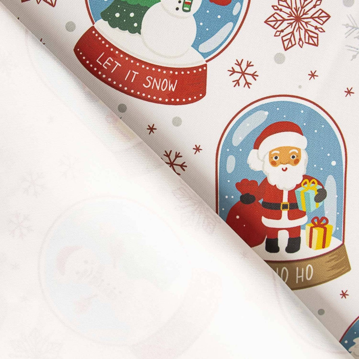 Nappe Panama imprimée ornements de Noël - Ribes y Casals