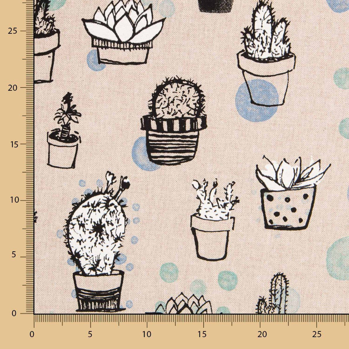 Toile Mini Cactus Bleu - Ribes y Casals