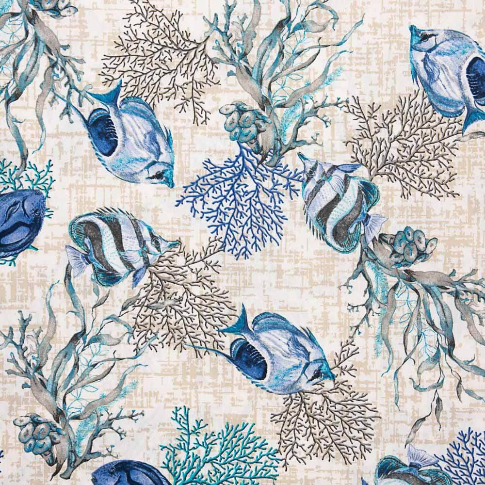 Toile Imprimée Corales Bleu - Ribes y Casals