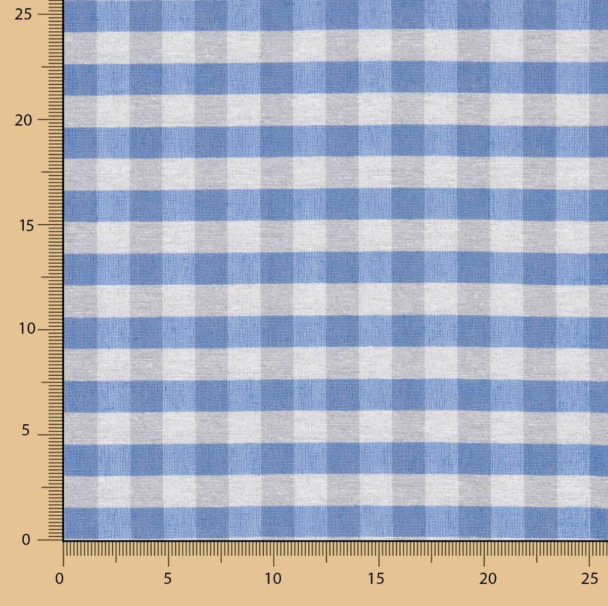 Manacor Toile à carreaux gris-royal - Ribes y Casals