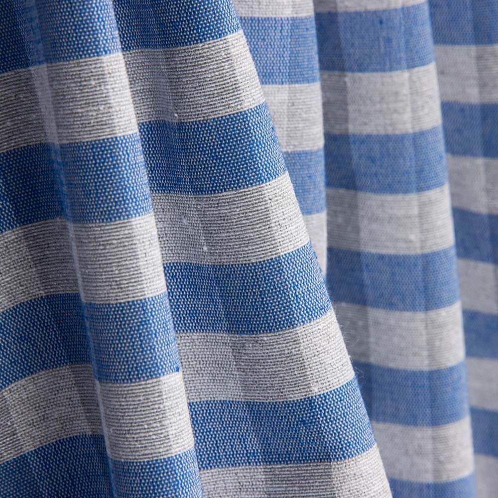 Manacor Toile à carreaux gris-royal - Ribes y Casals