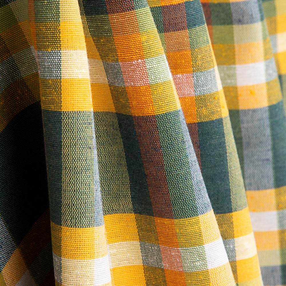 Toile à carreaux fenêtre jaune - bleu - Ribes y Casals