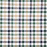 Toile à carreaux Inca verte - Bleu - Camel - Ribes y Casals