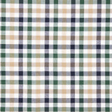 Toile à carreaux Inca verte - Bleu - Camel - Ribes y Casals