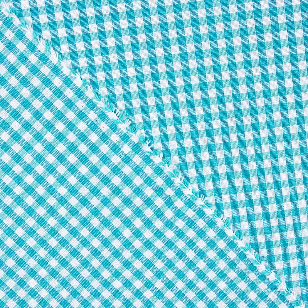 Toile Mini Carrés Turquoise - Ribes y Casals