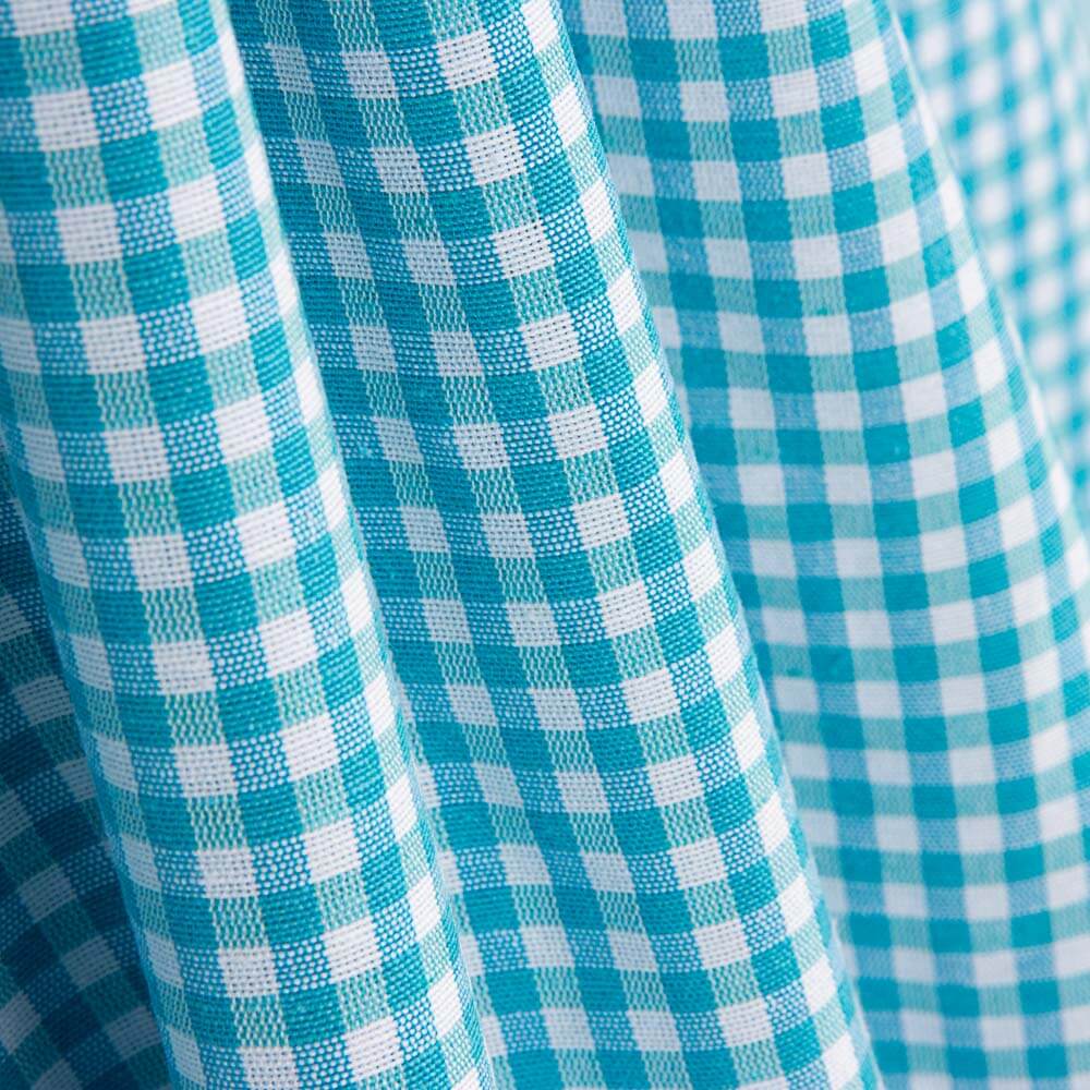 Toile Mini Carrés Turquoise - Ribes y Casals