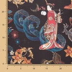 Toile Dragon Samurais Noir - Ribes y Casals