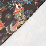 Toile Dragon Samurais Noir - Ribes y Casals