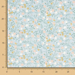 Toile Coton Herbes Bleu Porcelaine - Ribes y Casals