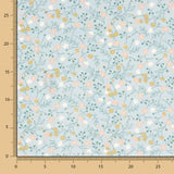 Toile Coton Herbes Bleu Porcelaine - Ribes y Casals