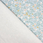 Toile Coton Herbes Bleu Porcelaine - Ribes y Casals
