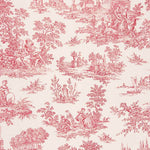 Toile Coton Toile de jouy Rouge - Ribes y Casals