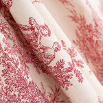 Toile Coton Toile de jouy Rouge - Ribes y Casals