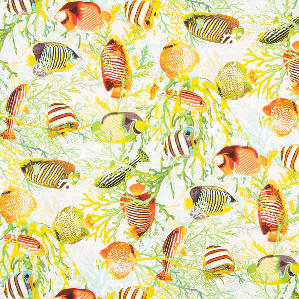 Toile Imprimée Aqua Jaune - Ribes y Casals