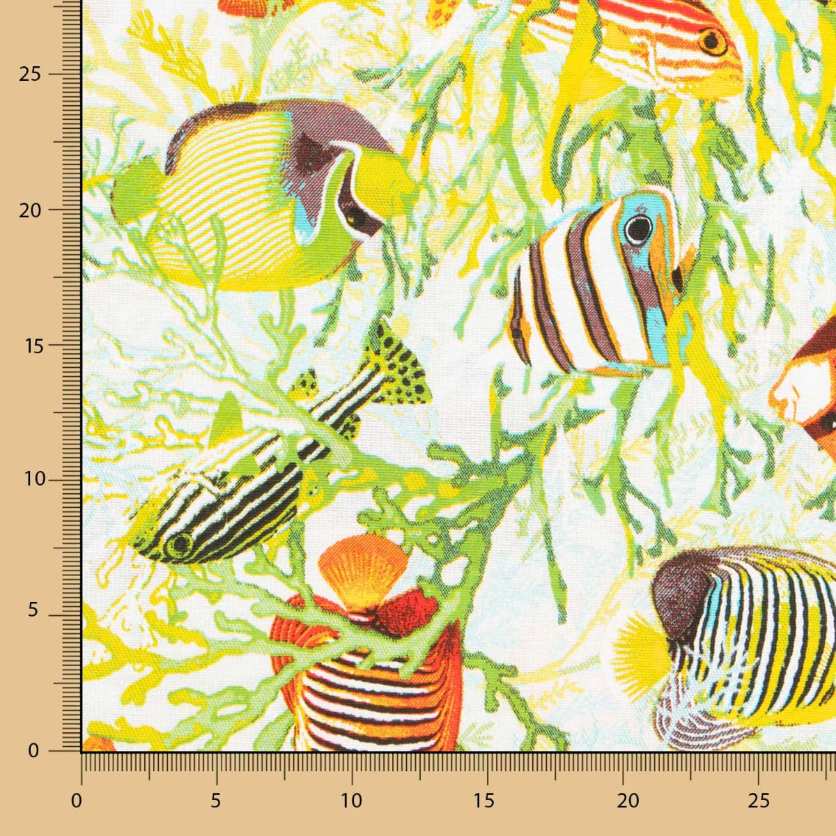 Toile Imprimée Aqua Jaune - Ribes y Casals