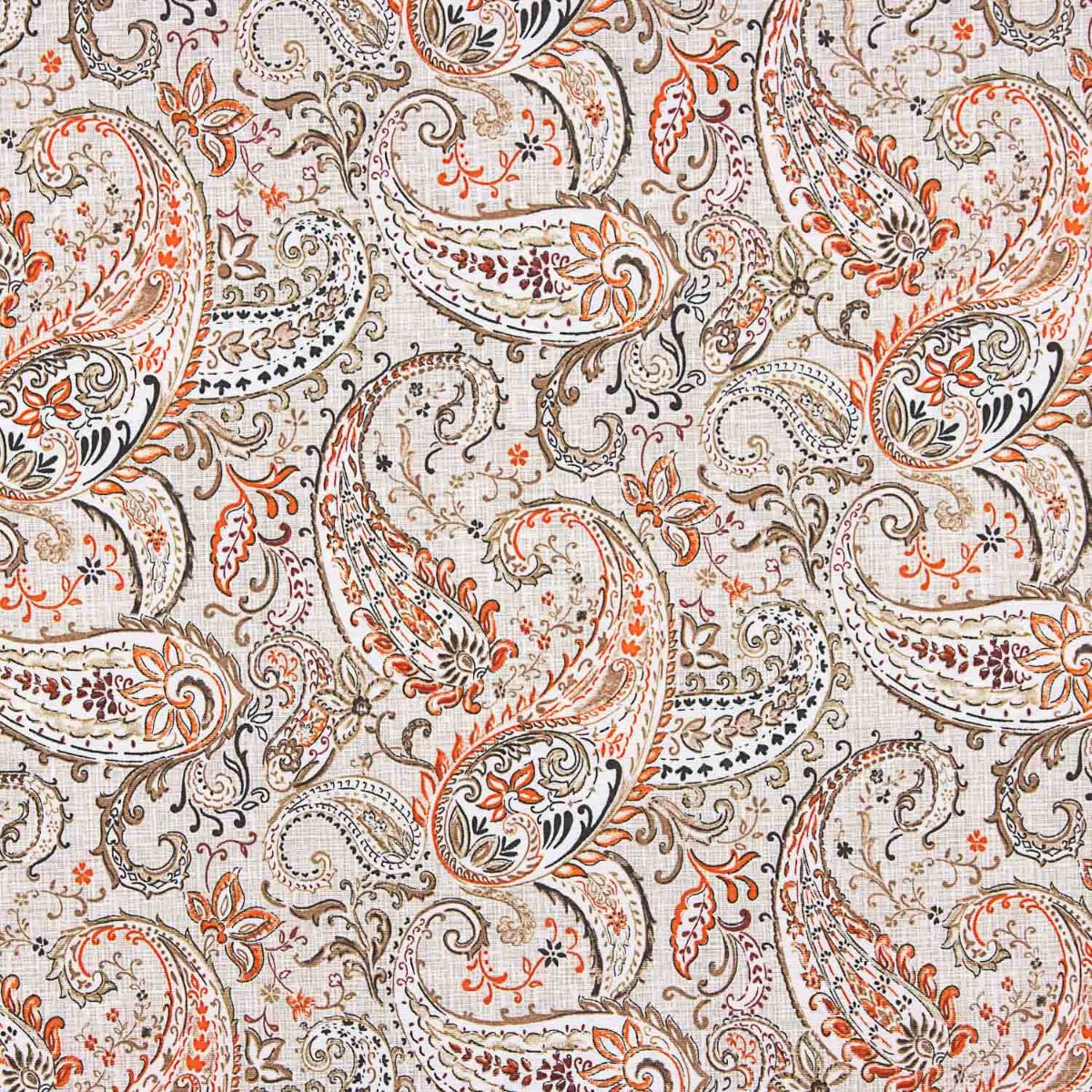 Toile imprimée Paisley Beige Orange - Ribes y Casals