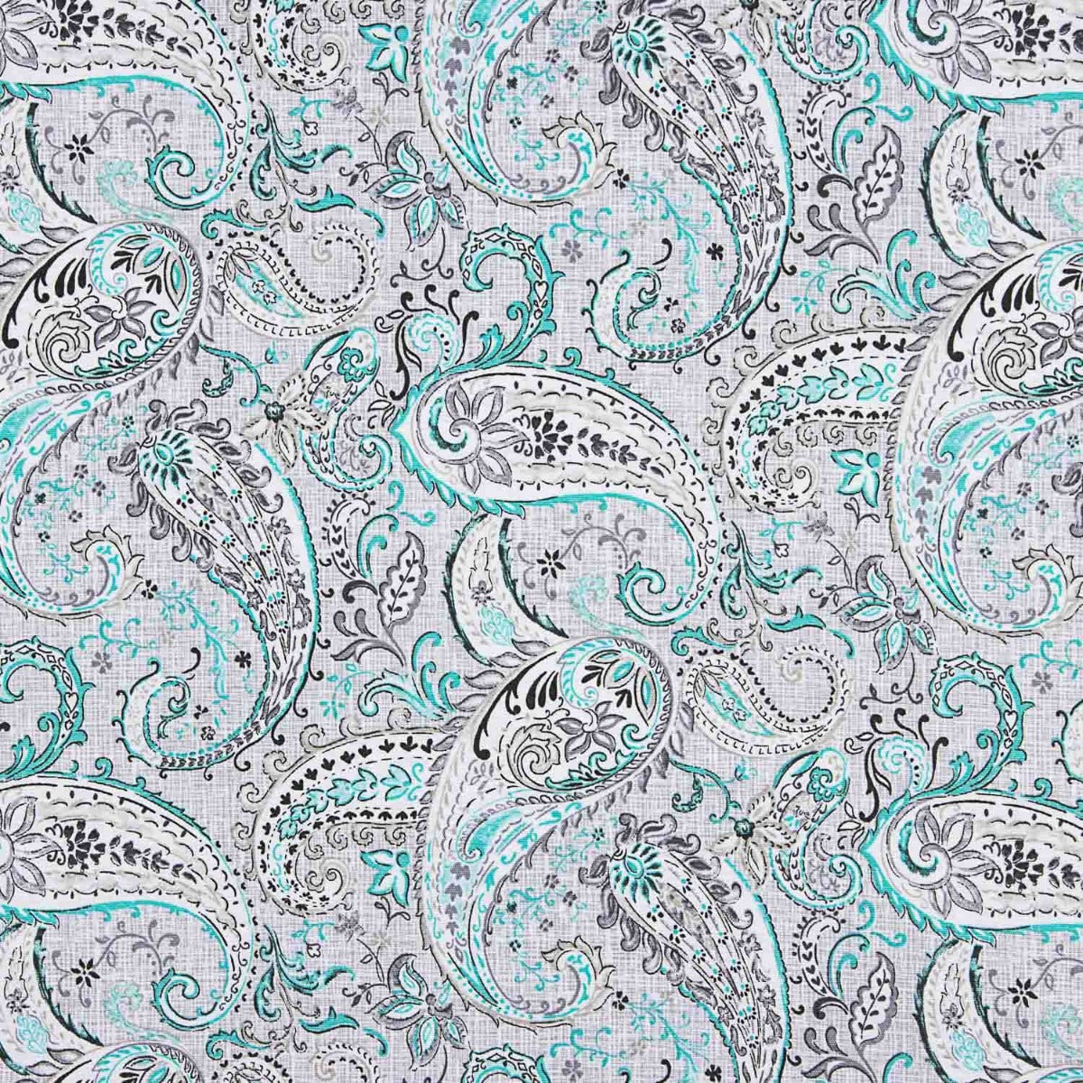 Toile imprimée Paisley Gris Turquoise - Ribes y Casals