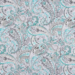 Toile imprimée Paisley Gris Turquoise - Ribes y Casals