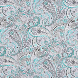 Toile imprimée Paisley Gris Turquoise - Ribes y Casals